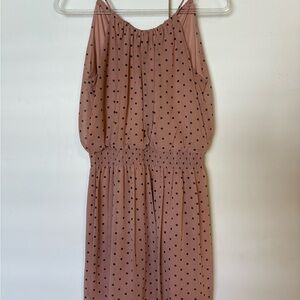 Sweet Storm Polka Dot Midi Dress - Pink and Black